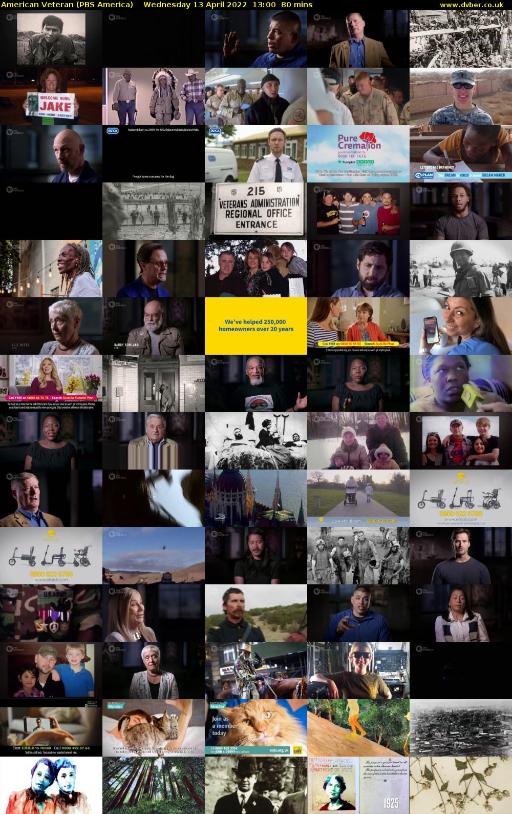 American Veteran (PBS America) Wednesday 13 April 2022 13:00 - 14:20
