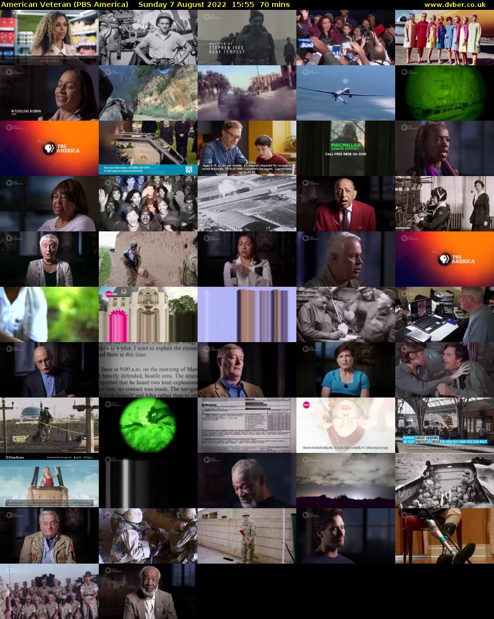 American Veteran (PBS America) Sunday 7 August 2022 15:55 - 17:05