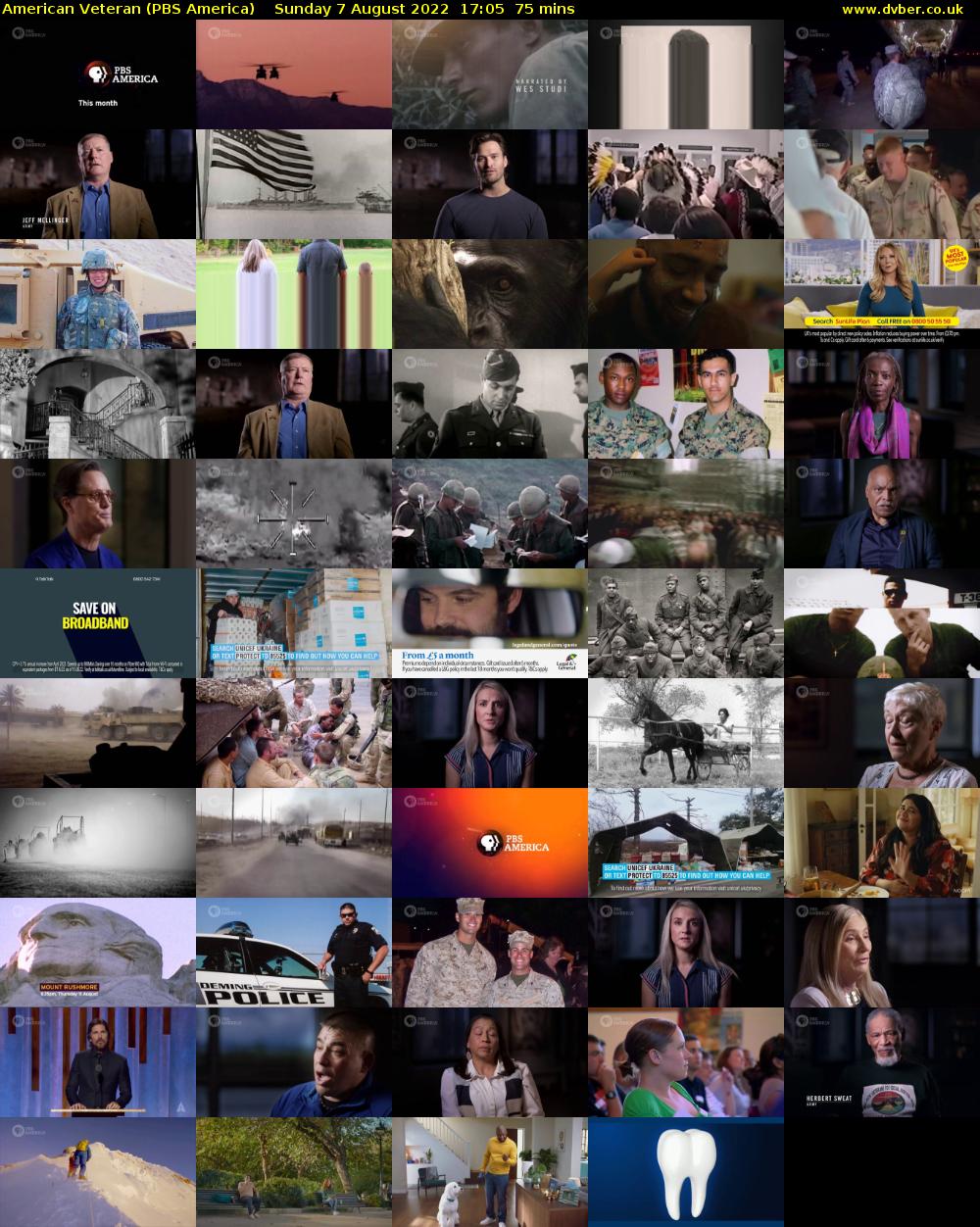American Veteran (PBS America) Sunday 7 August 2022 17:05 - 18:20