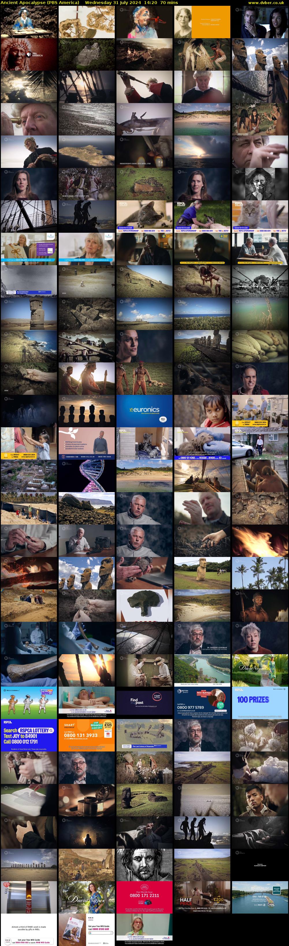 Ancient Apocalypse (PBS America) Wednesday 31 July 2024 14:20 - 15:30