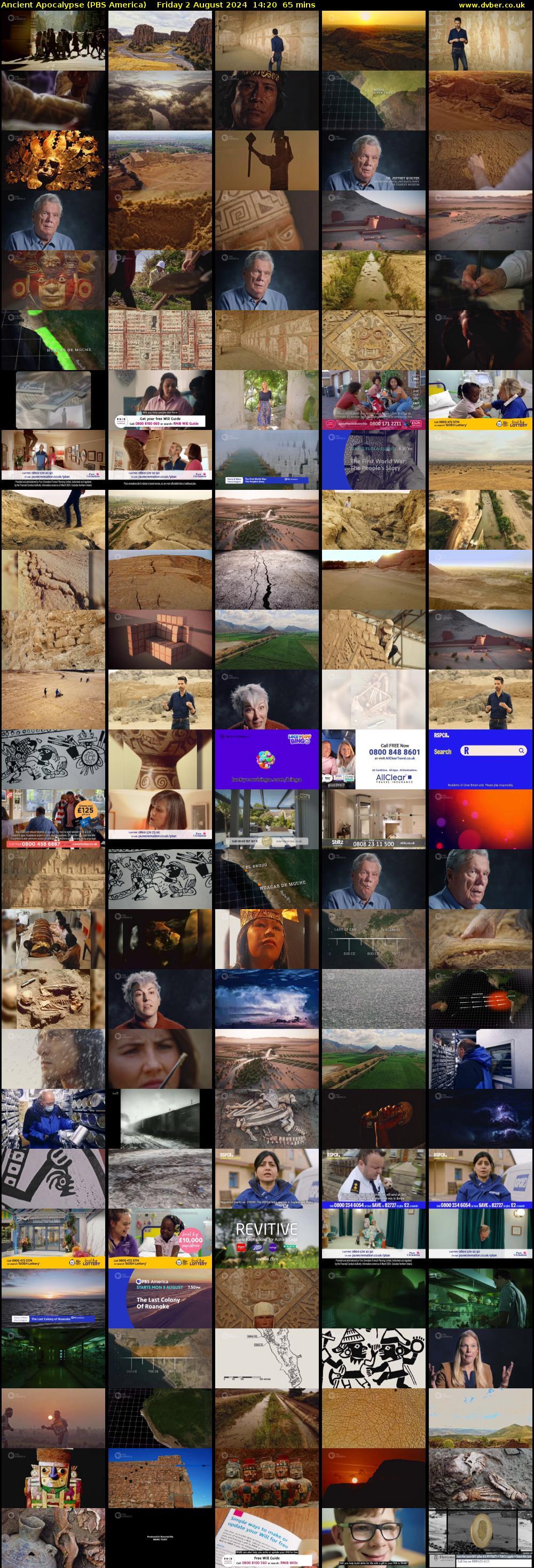Ancient Apocalypse (PBS America) Friday 2 August 2024 14:20 - 15:25