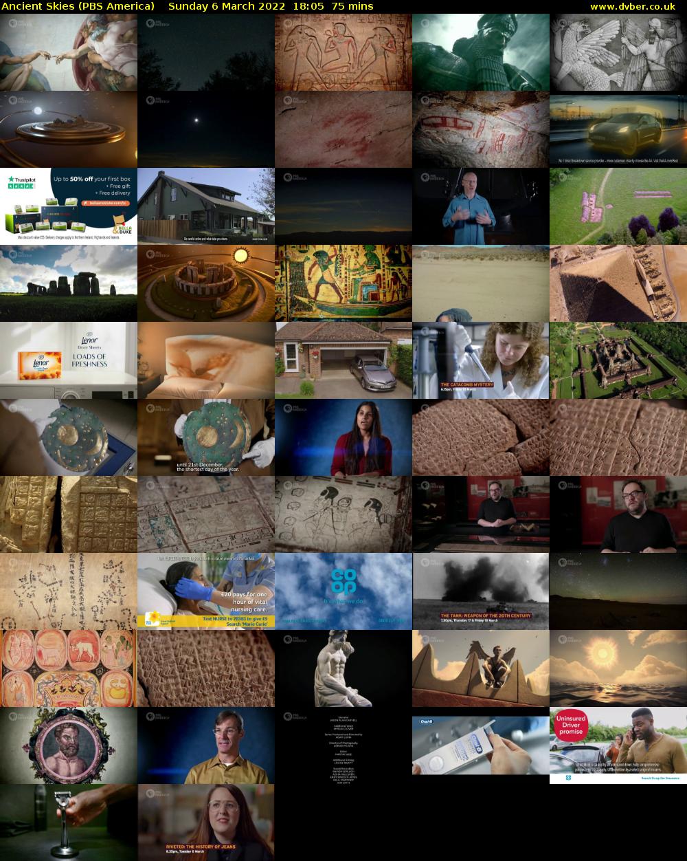 Ancient Skies (PBS America) Sunday 6 March 2022 18:05 - 19:20
