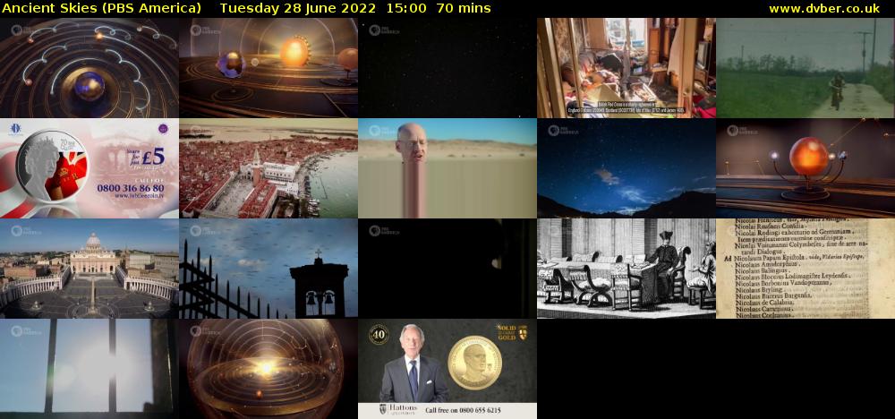Ancient Skies (PBS America) Tuesday 28 June 2022 15:00 - 16:10