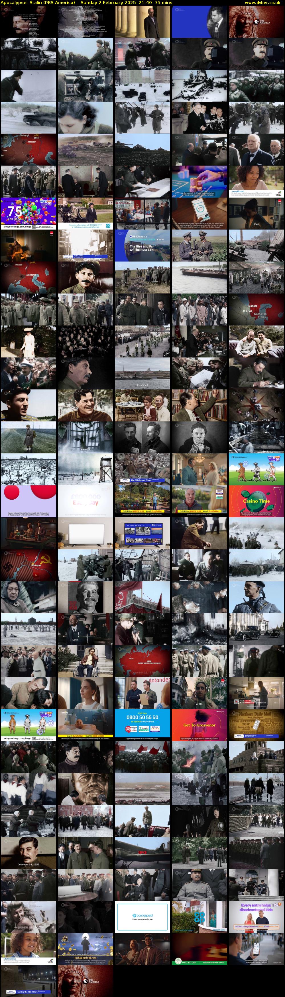 Apocalypse: Stalin (PBS America) Sunday 2 February 2025 21:40 - 22:55