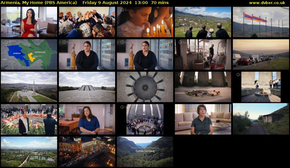 Armenia, My Home (PBS America) Friday 9 August 2024 13:00 - 14:10