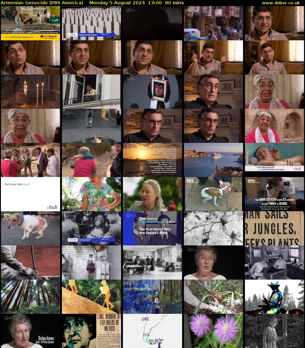 Armenian Genocide (PBS America) Monday 5 August 2024 13:00 - 14:20