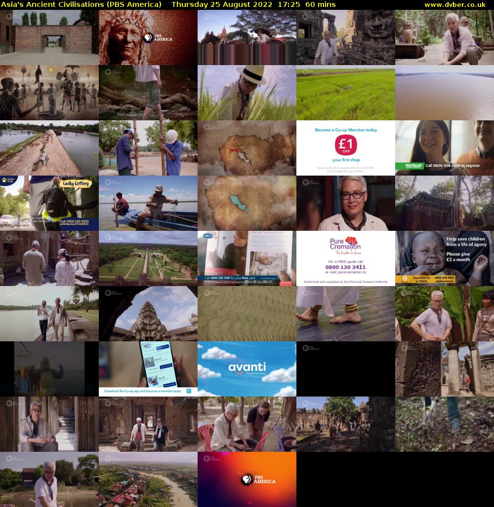 Asia's Ancient Civilisations (PBS America) Thursday 25 August 2022 17:25 - 18:25
