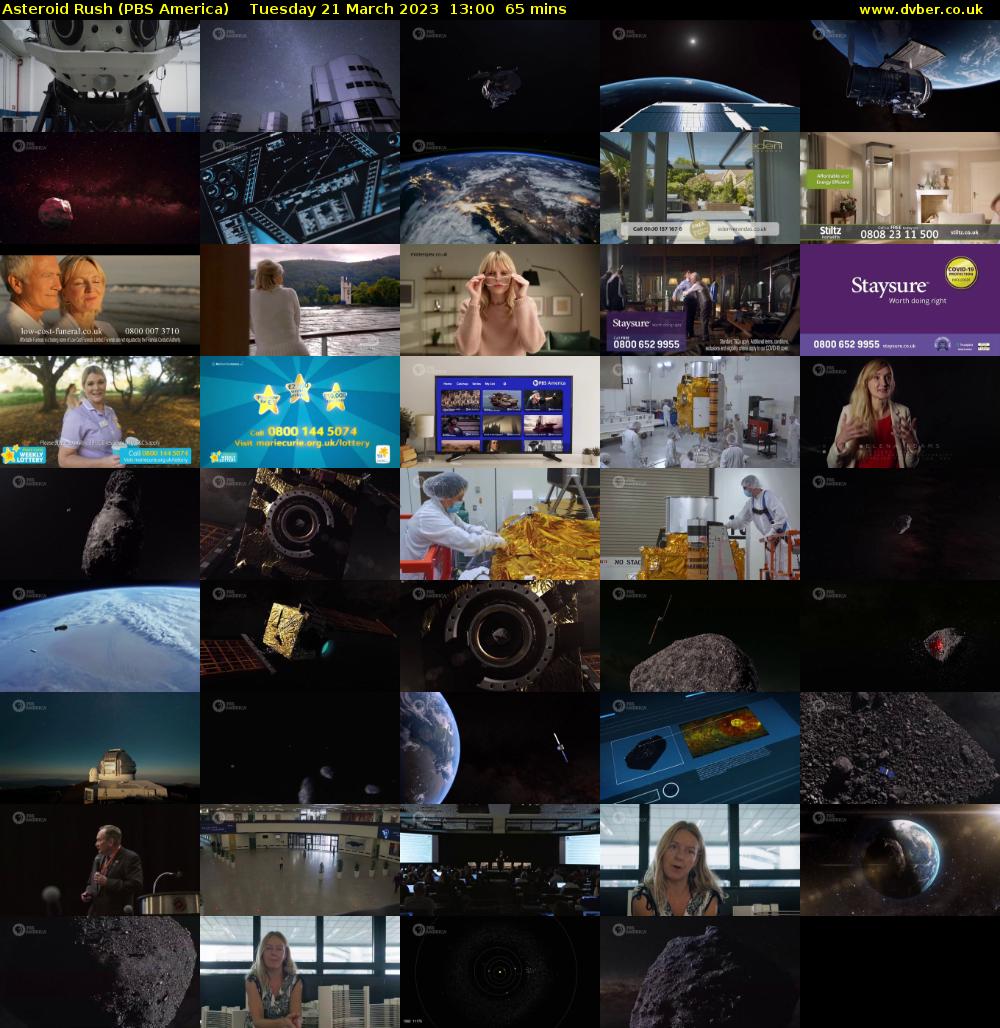 Asteroid Rush (PBS America) Tuesday 21 March 2023 13:00 - 14:05