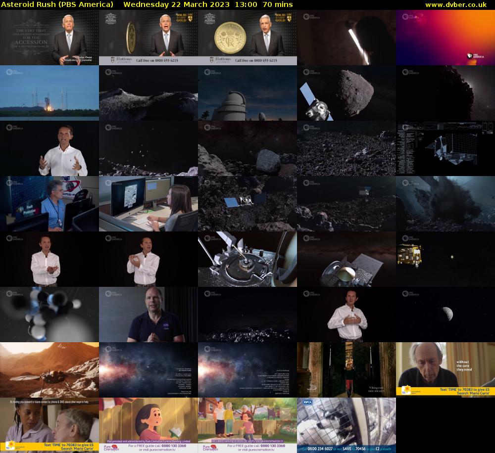 Asteroid Rush (PBS America) Wednesday 22 March 2023 13:00 - 14:10