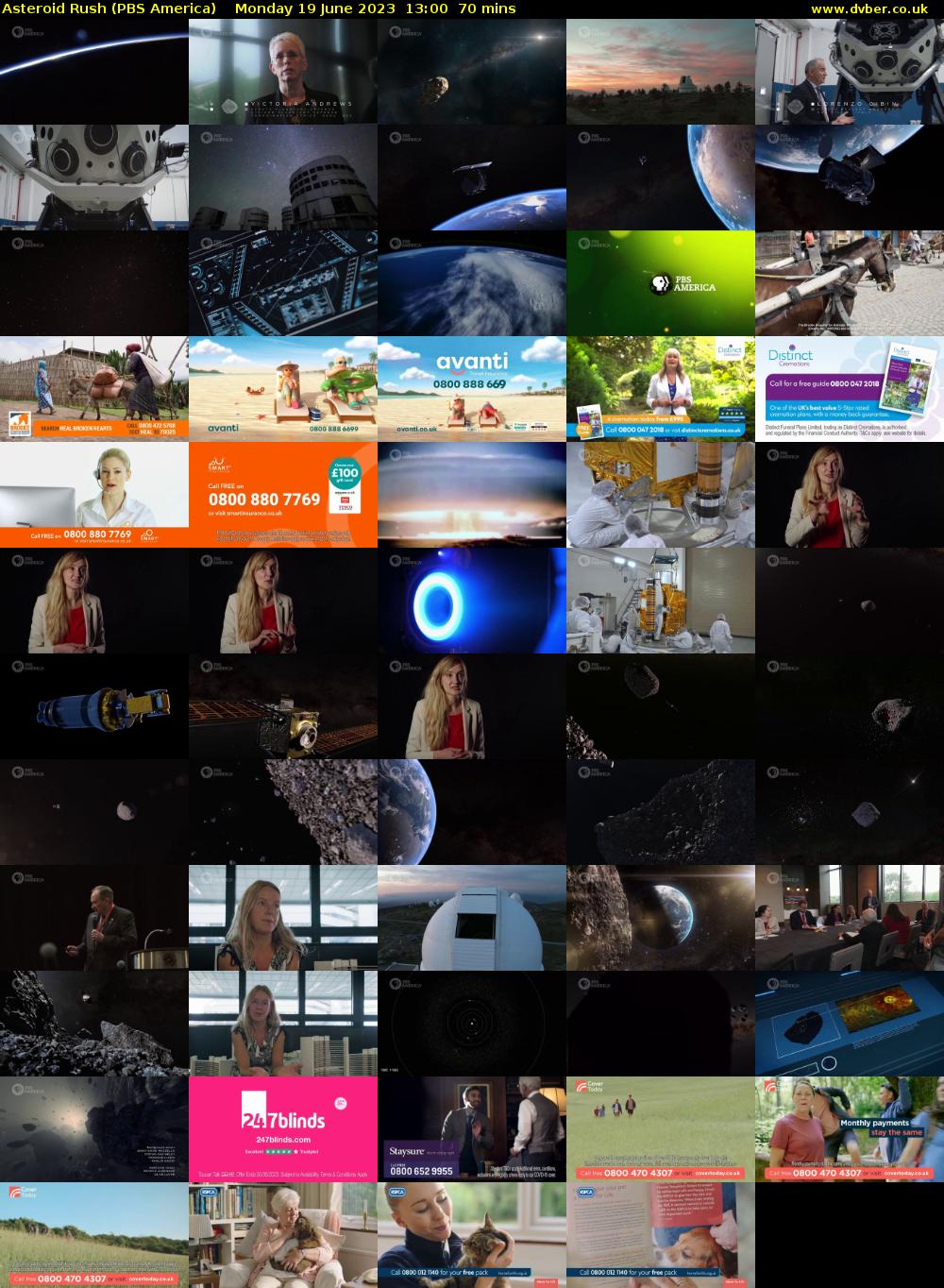Asteroid Rush (PBS America) Monday 19 June 2023 13:00 - 14:10