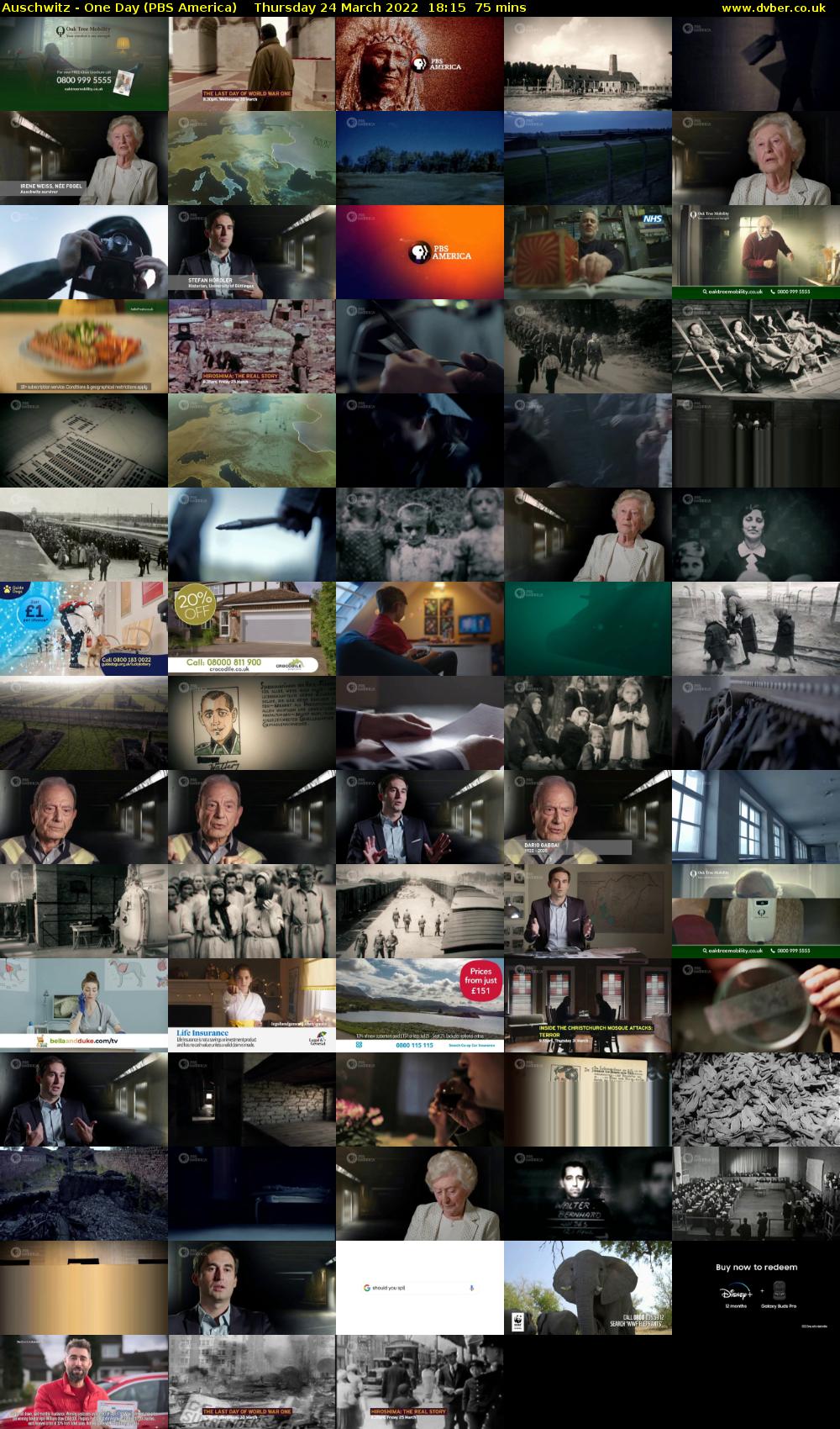 Auschwitz - One Day (PBS America) Thursday 24 March 2022 18:15 - 19:30