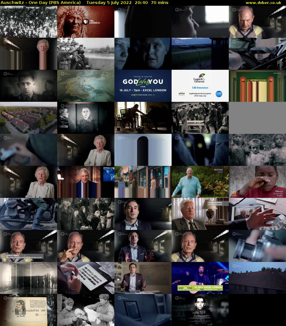 Auschwitz - One Day (PBS America) Tuesday 5 July 2022 20:40 - 21:50