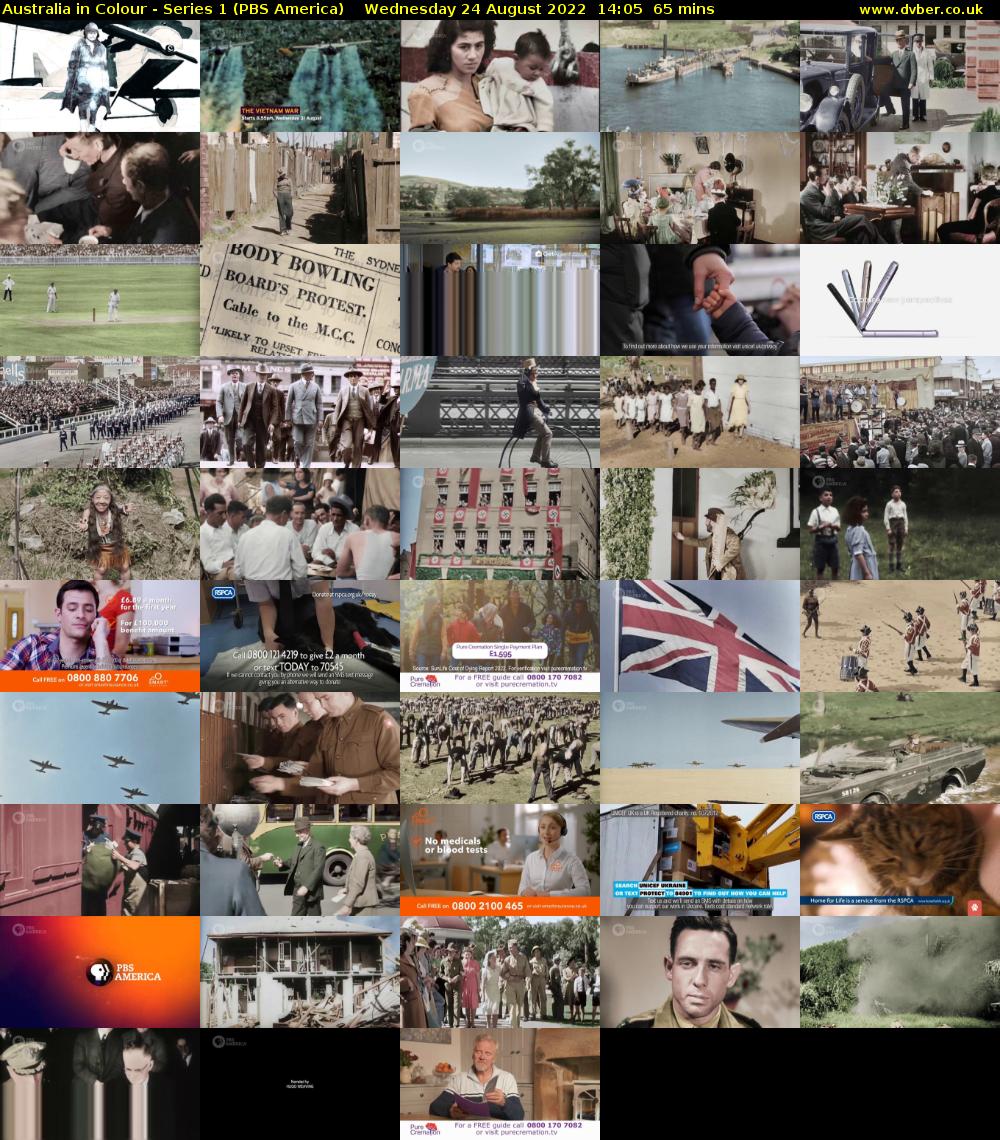 Australia in Colour - Series 1 (PBS America) Wednesday 24 August 2022 14:05 - 15:10