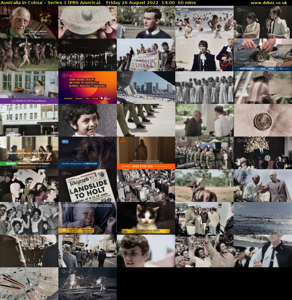 Australia in Colour - Series 1 (PBS America) Friday 26 August 2022 14:00 - 15:00