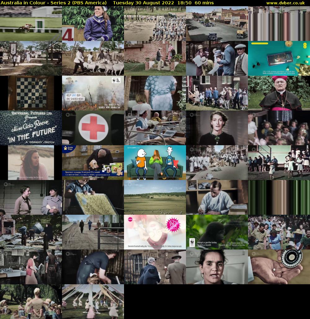 Australia in Colour - Series 2 (PBS America) Tuesday 30 August 2022 18:50 - 19:50