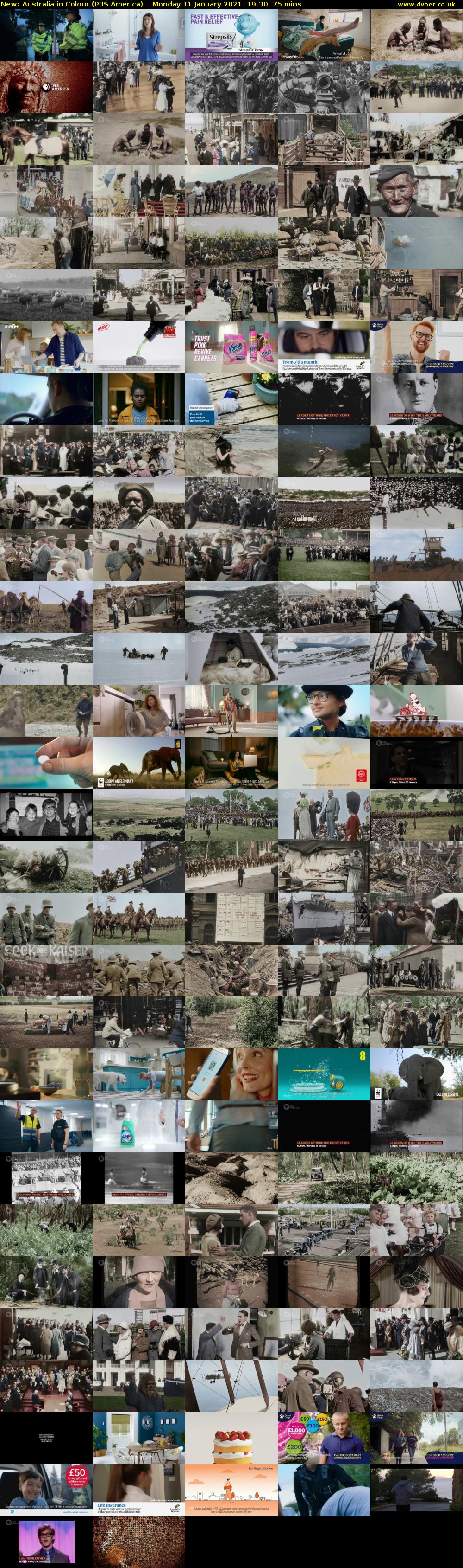 Australia in Colour (PBS America) Monday 11 January 2021 19:30 - 20:45