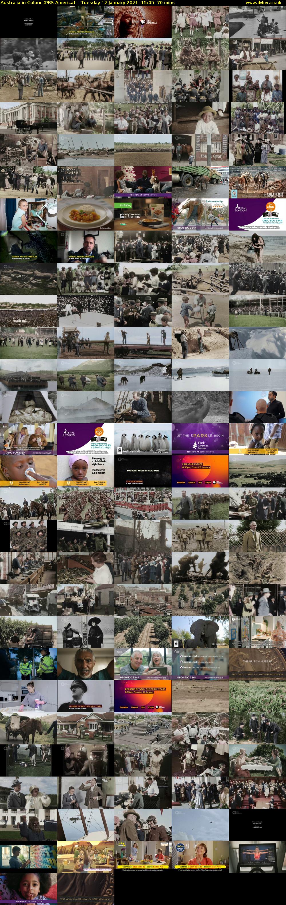 Australia in Colour (PBS America) Tuesday 12 January 2021 15:05 - 16:15