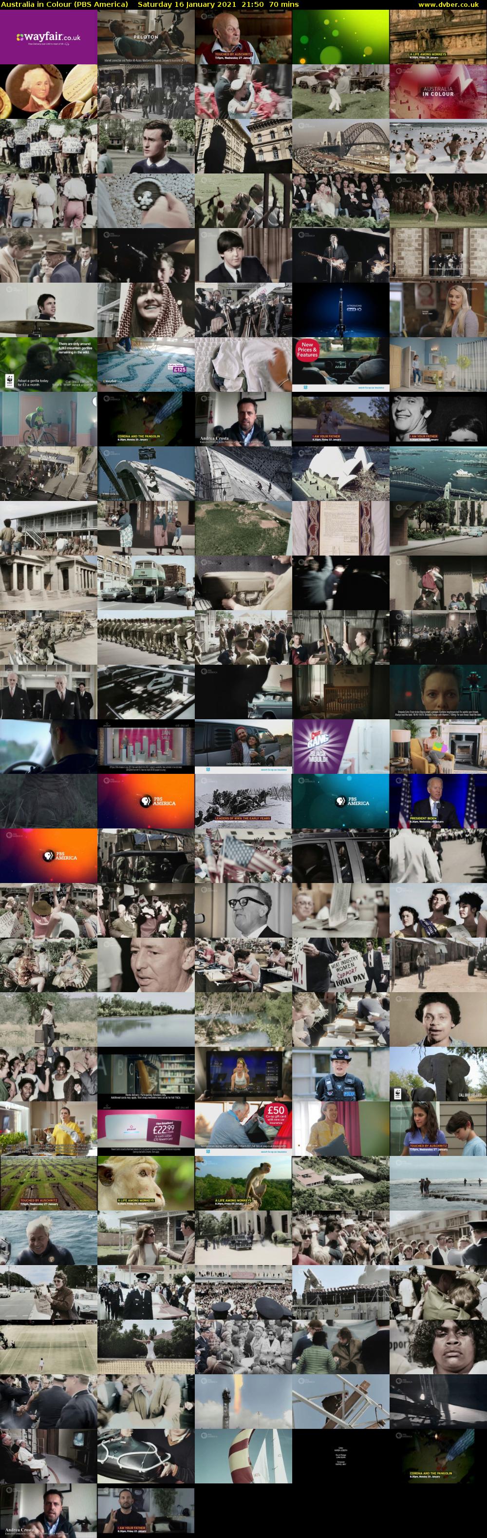 Australia in Colour (PBS America) Saturday 16 January 2021 21:50 - 23:00