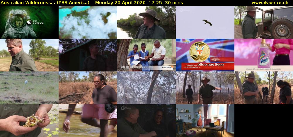 Australian Wilderness... (PBS America) Monday 20 April 2020 17:25 - 17:55