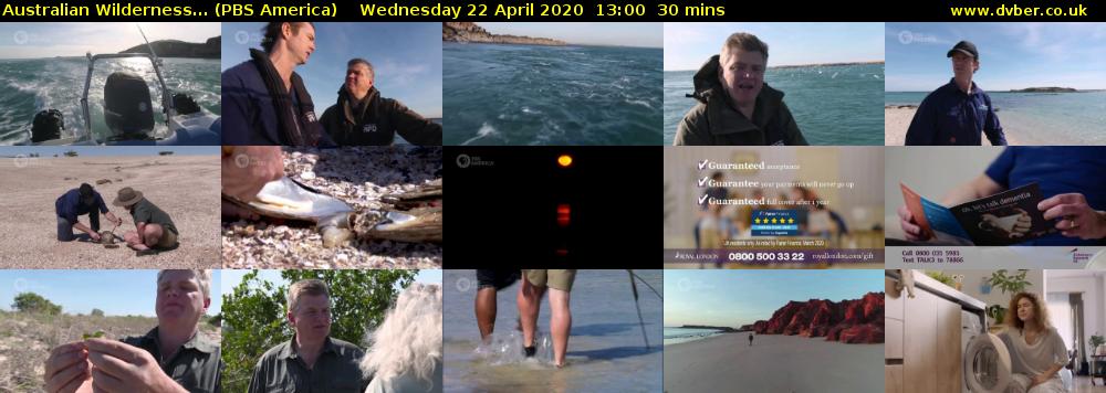 Australian Wilderness... (PBS America) Wednesday 22 April 2020 13:00 - 13:30