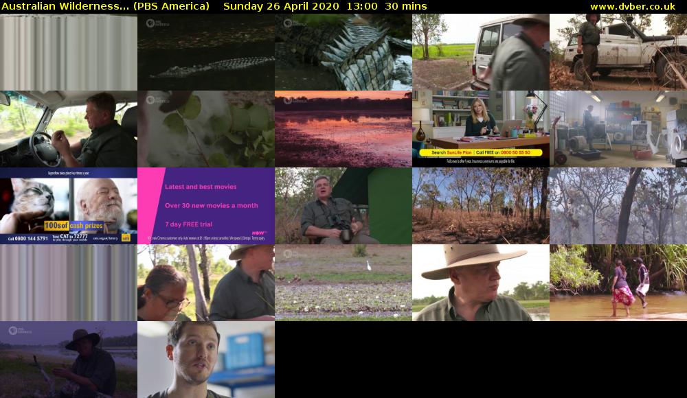 Australian Wilderness... (PBS America) Sunday 26 April 2020 13:00 - 13:30
