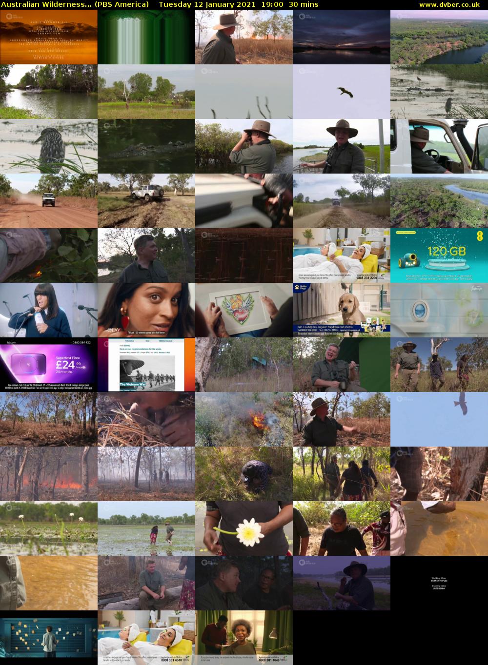 Australian Wilderness... (PBS America) Tuesday 12 January 2021 19:00 - 19:30