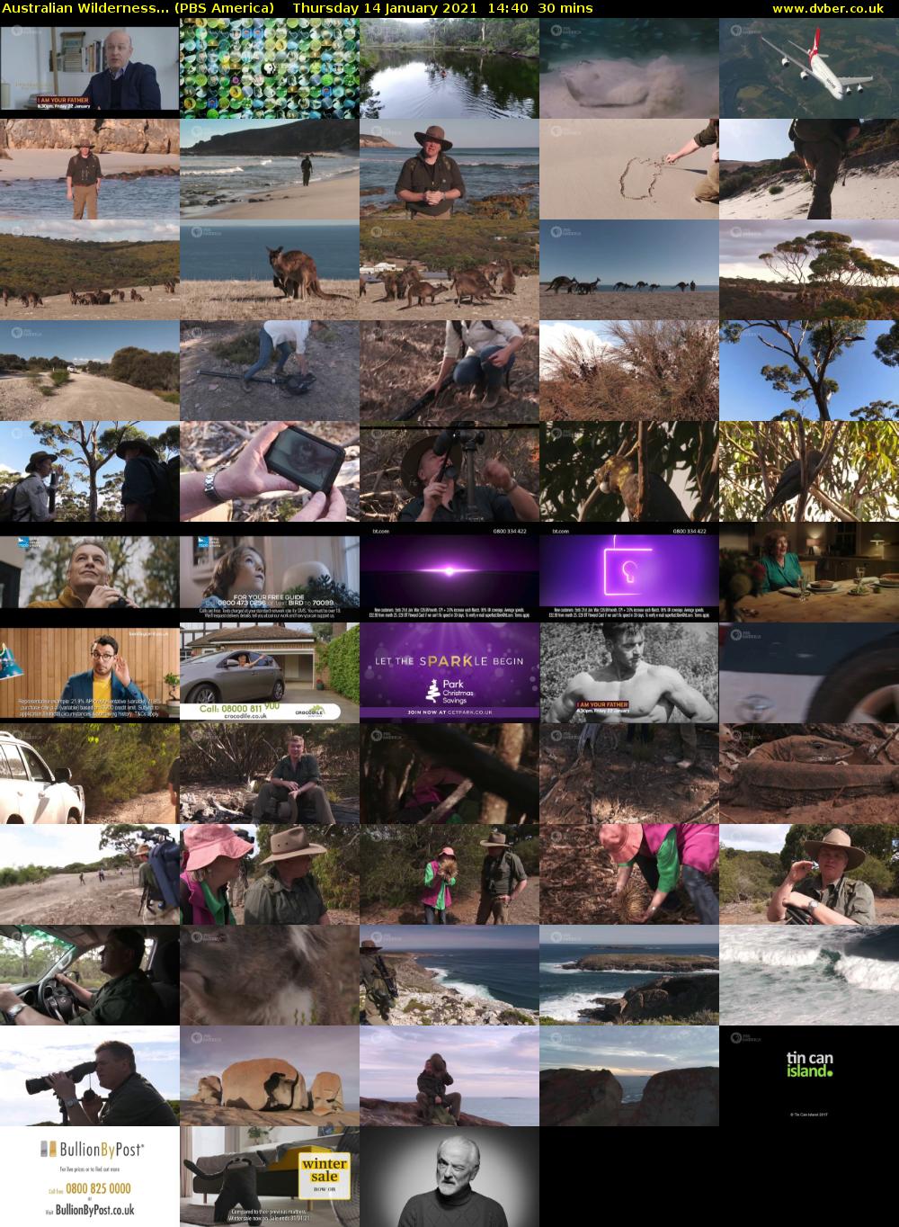 Australian Wilderness... (PBS America) Thursday 14 January 2021 14:40 - 15:10