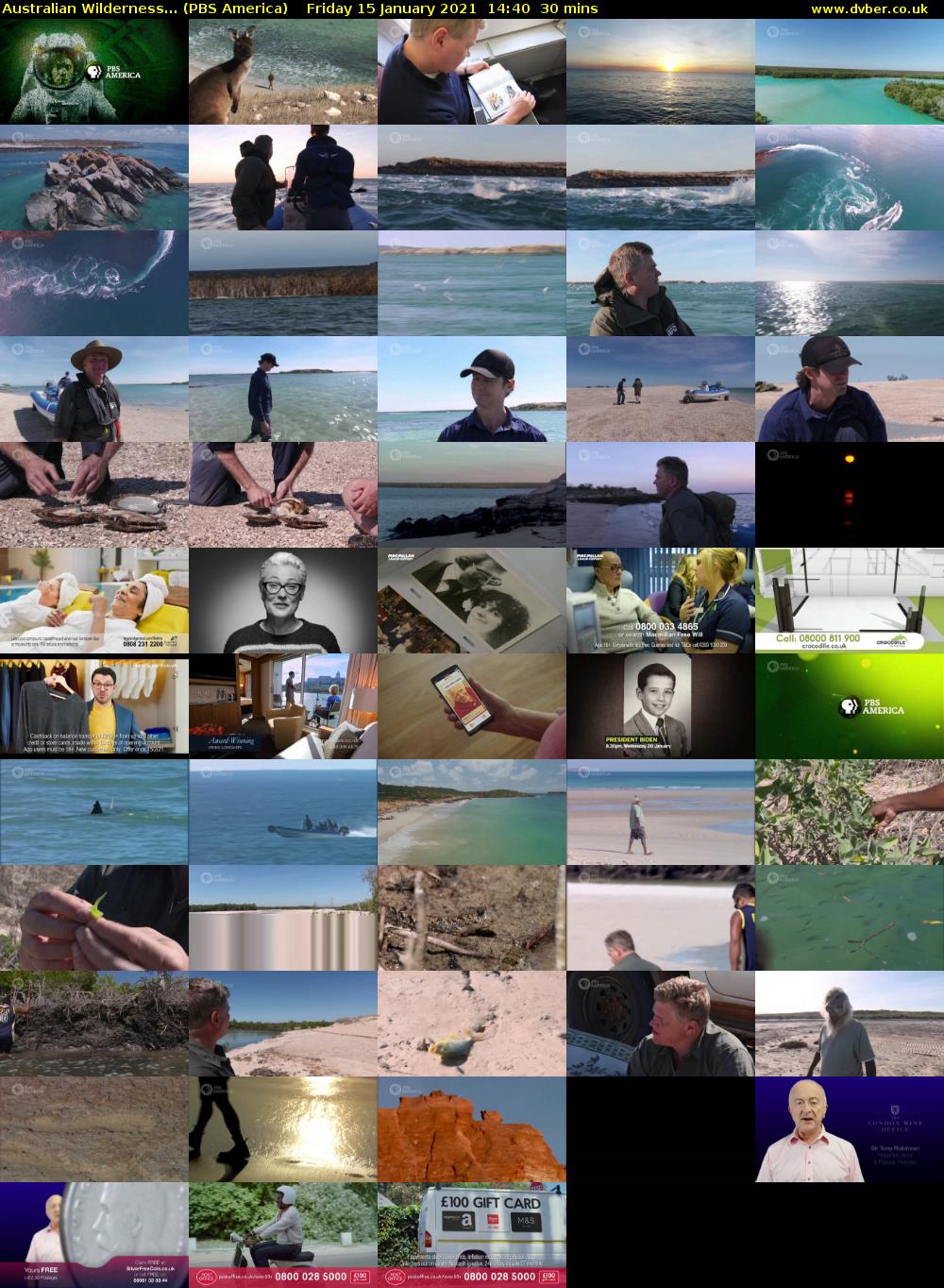 Australian Wilderness... (PBS America) Friday 15 January 2021 14:40 - 15:10