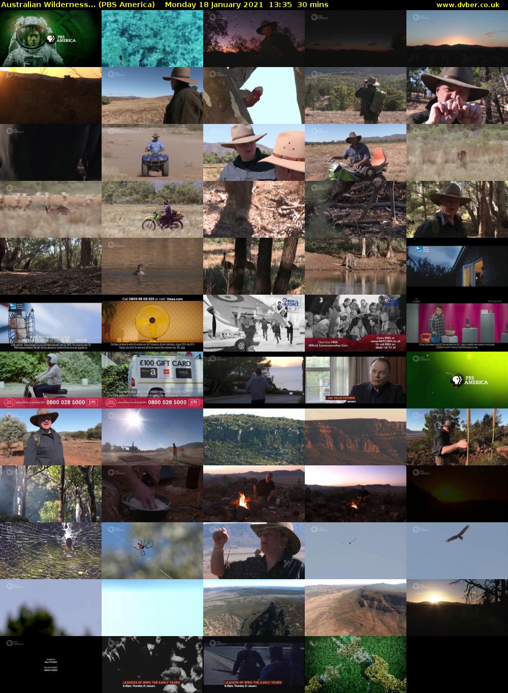 Australian Wilderness... (PBS America) Monday 18 January 2021 13:35 - 14:05