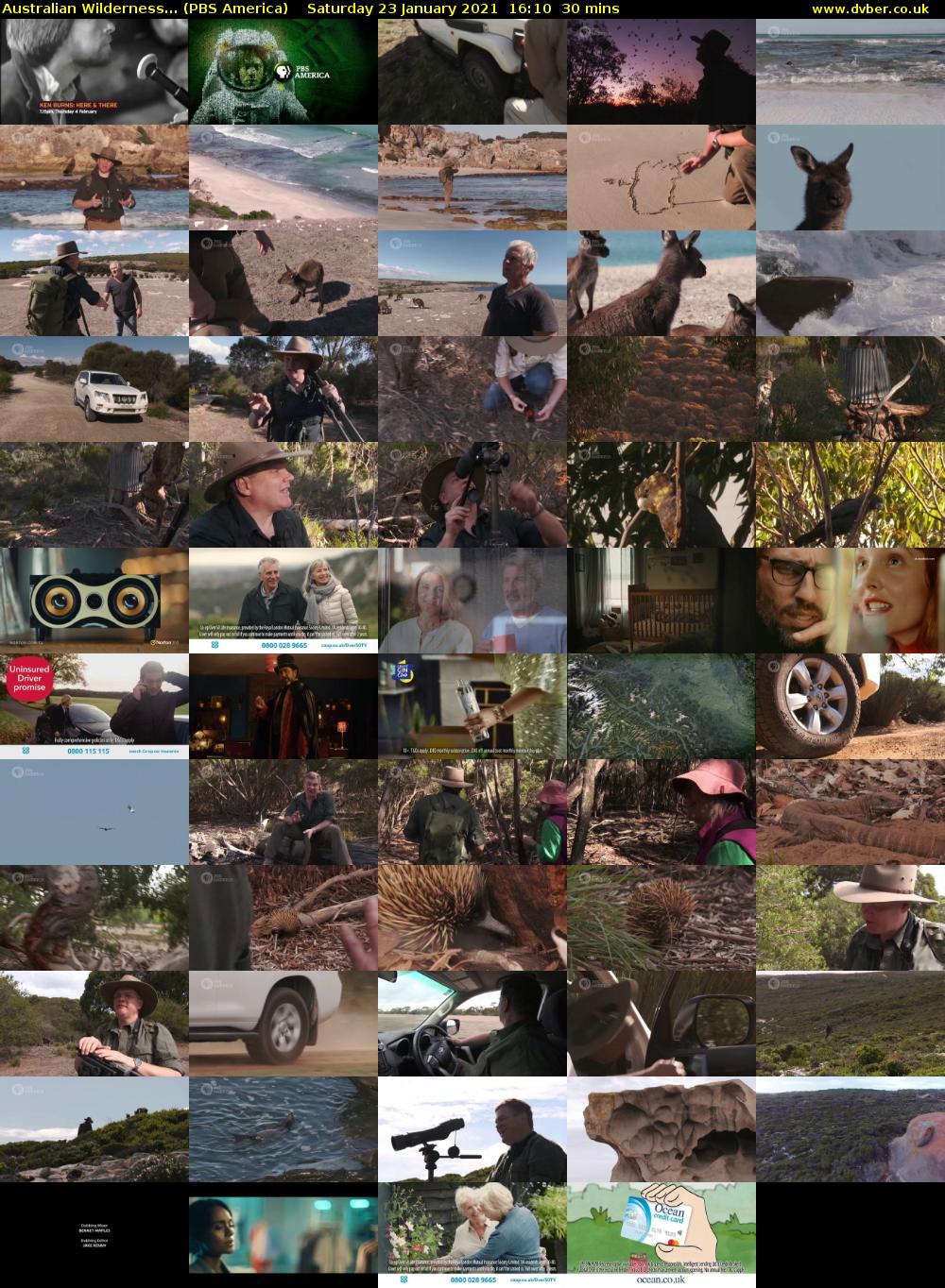 Australian Wilderness... (PBS America) Saturday 23 January 2021 16:10 - 16:40