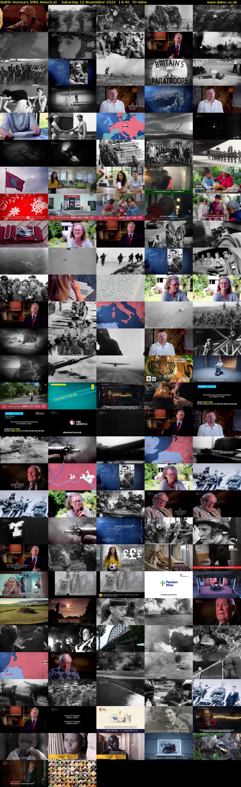 Battle Honours (PBS America) Saturday 12 November 2022 14:40 - 15:50