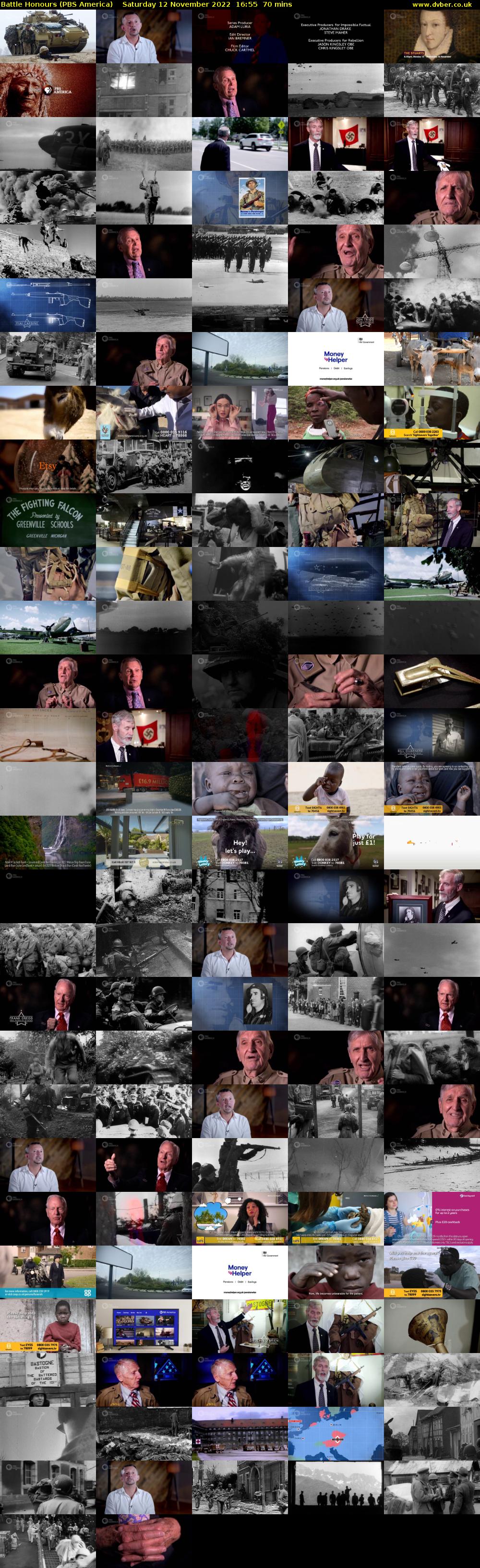 Battle Honours (PBS America) Saturday 12 November 2022 16:55 - 18:05
