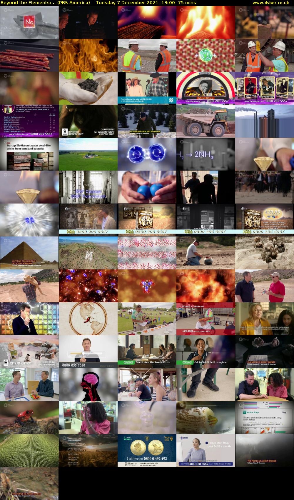 Beyond the Elements:... (PBS America) Tuesday 7 December 2021 13:00 - 14:15