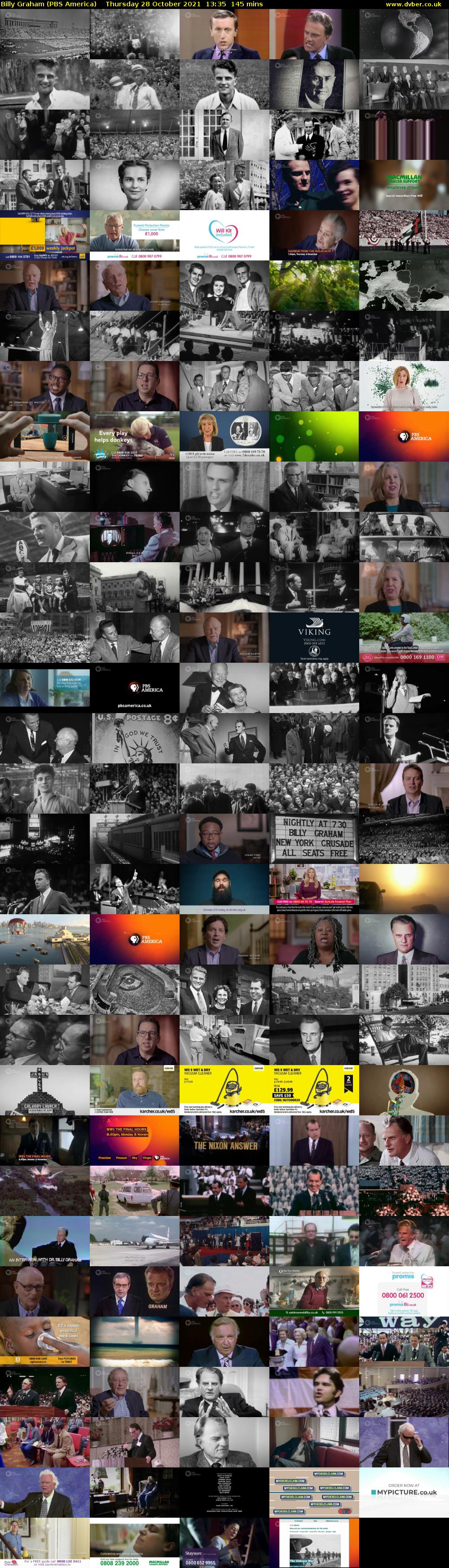 Billy Graham (PBS America) Thursday 28 October 2021 13:35 - 16:00