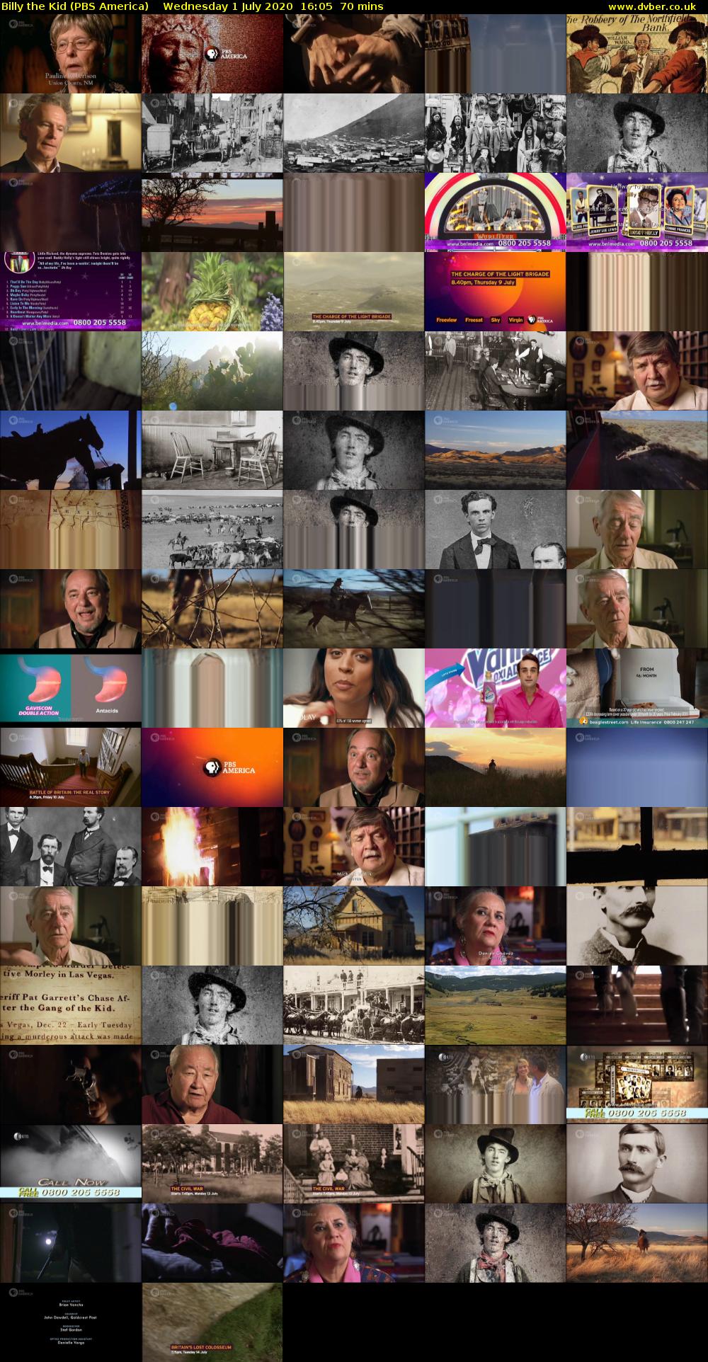Billy the Kid (PBS America) Wednesday 1 July 2020 16:05 - 17:15