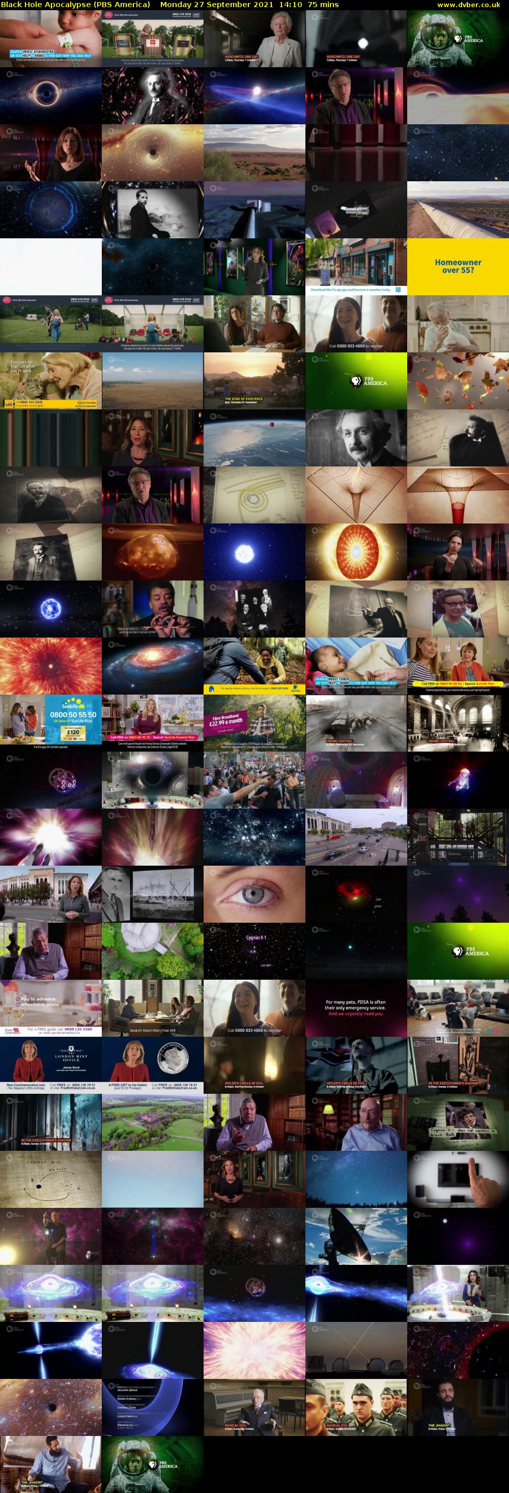Black Hole Apocalypse (PBS America) Monday 27 September 2021 14:10 - 15:25