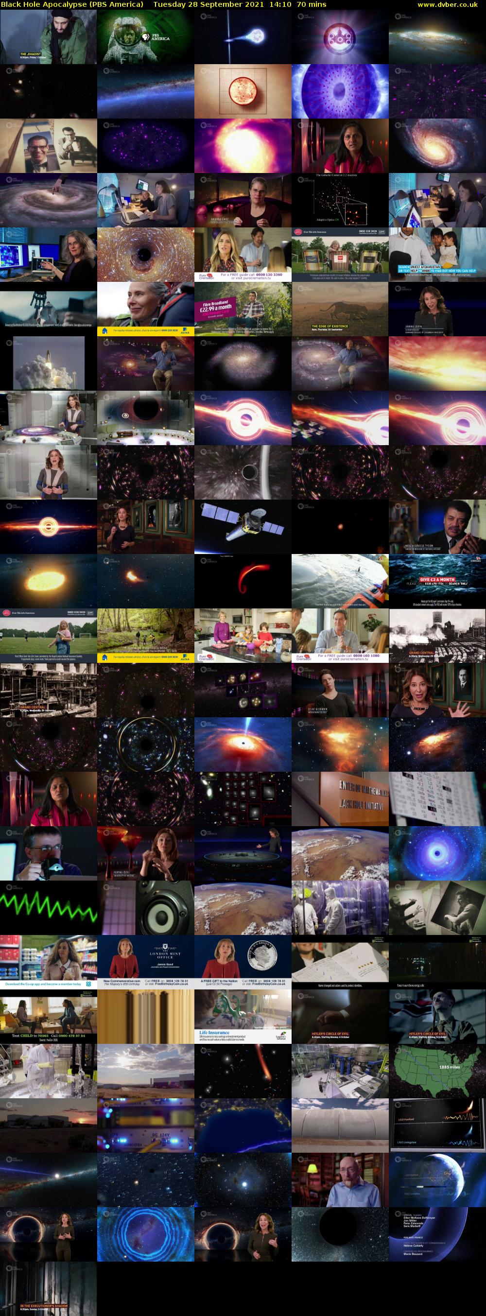 Black Hole Apocalypse (PBS America) Tuesday 28 September 2021 14:10 - 15:20