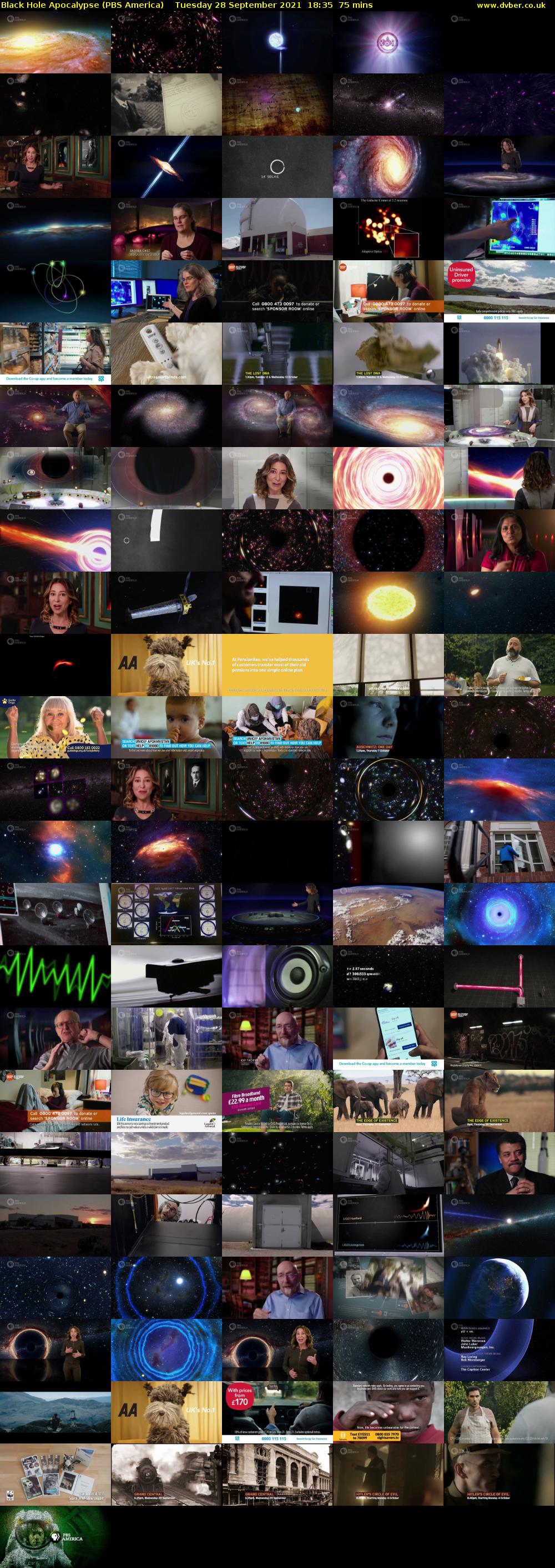 Black Hole Apocalypse (PBS America) Tuesday 28 September 2021 18:35 - 19:50