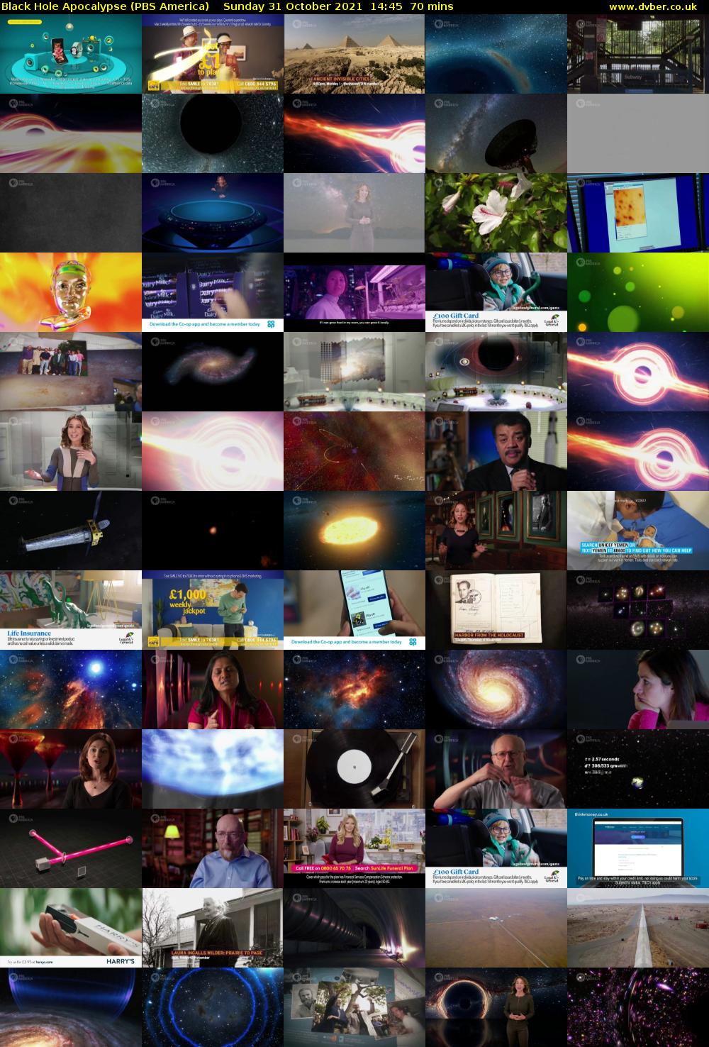 Black Hole Apocalypse (PBS America) Sunday 31 October 2021 14:45 - 15:55