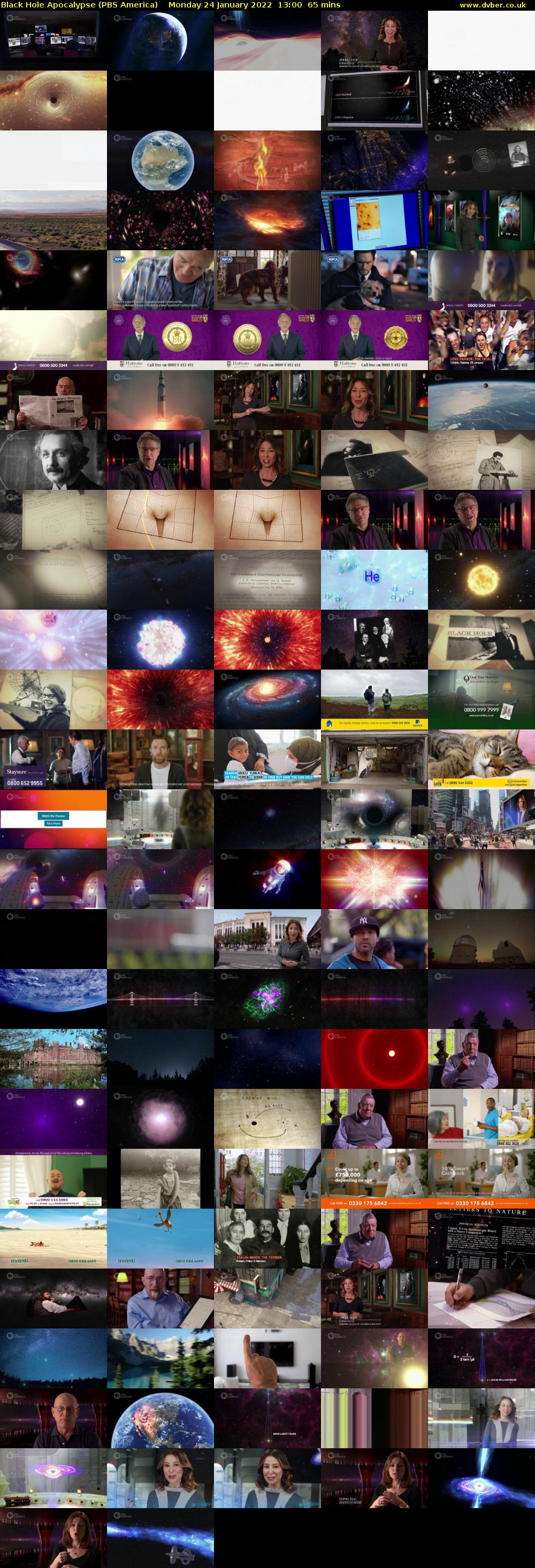 Black Hole Apocalypse (PBS America) Monday 24 January 2022 13:00 - 14:05