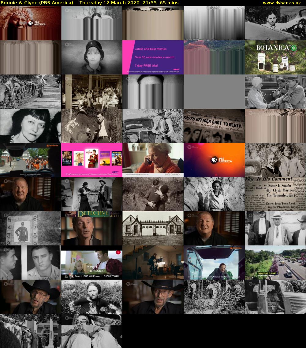 Bonnie & Clyde (PBS America) Thursday 12 March 2020 21:55 - 23:00