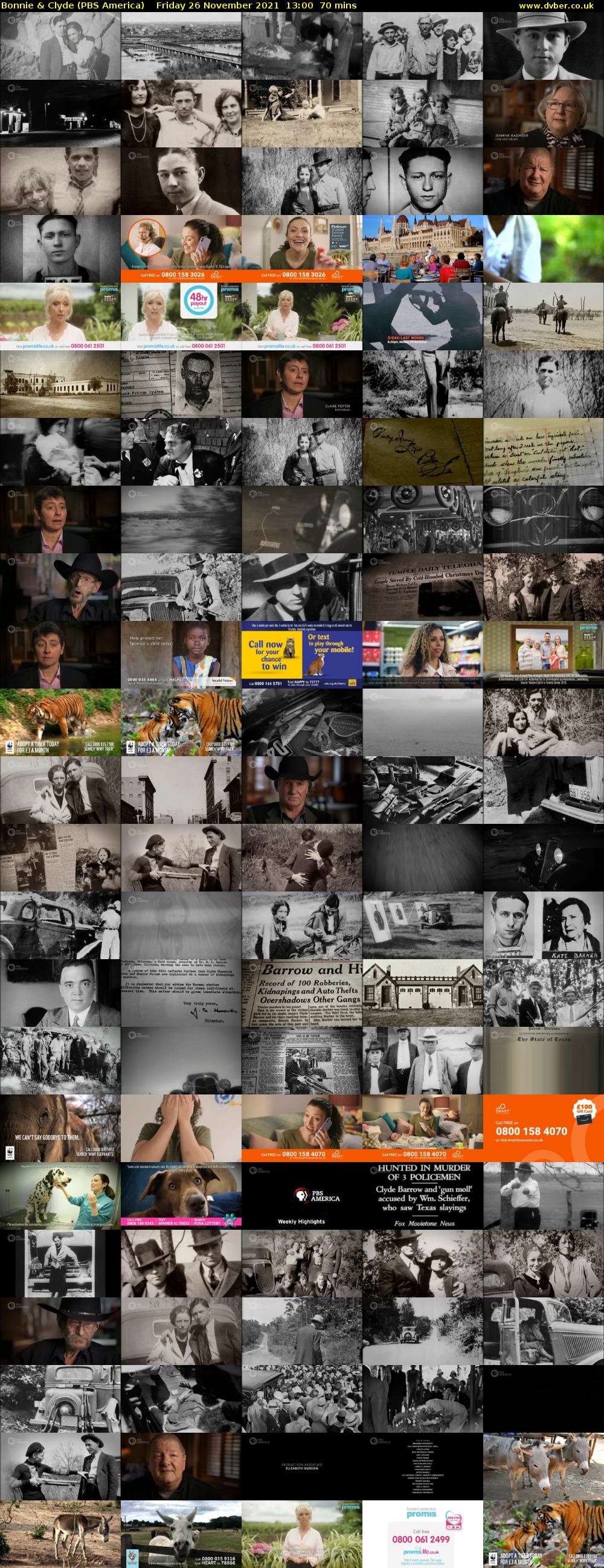 Bonnie & Clyde (PBS America) Friday 26 November 2021 13:00 - 14:10