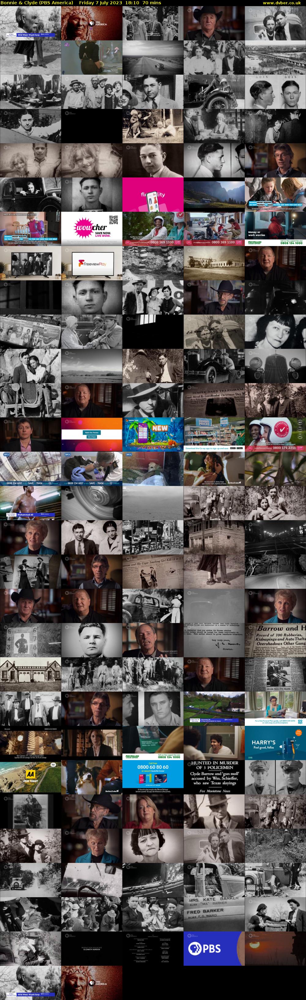 Bonnie & Clyde (PBS America) Friday 7 July 2023 18:10 - 19:20