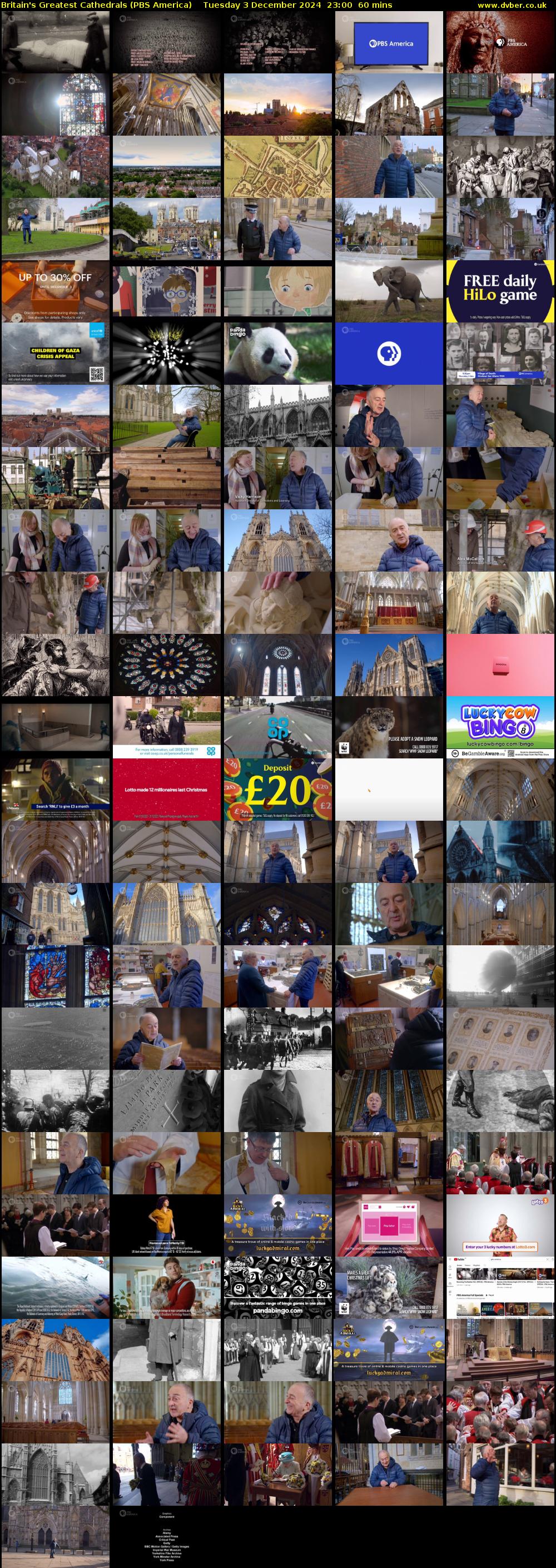 Britain's Greatest Cathedrals (PBS America) Tuesday 3 December 2024 23:00 - 00:00
