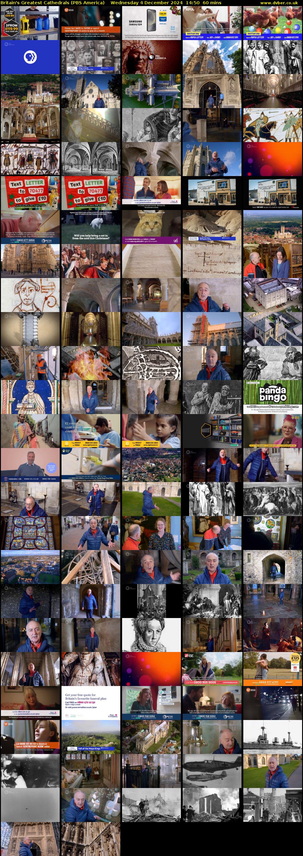 Britain's Greatest Cathedrals (PBS America) Wednesday 4 December 2024 14:50 - 15:50