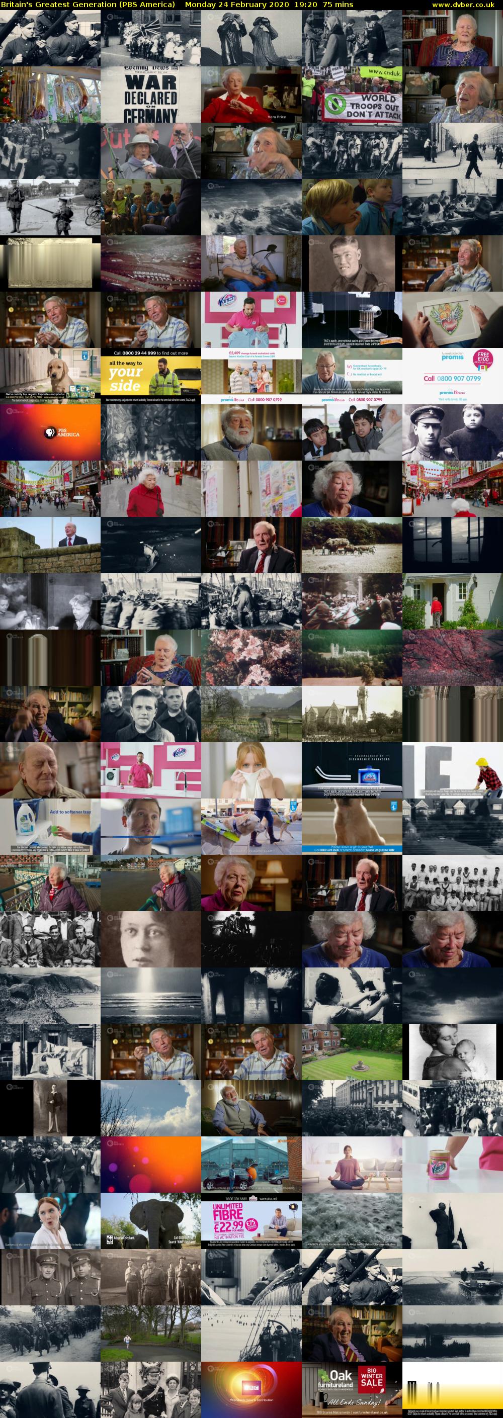 Britain's Greatest Generation (PBS America) Monday 24 February 2020 19:20 - 20:35