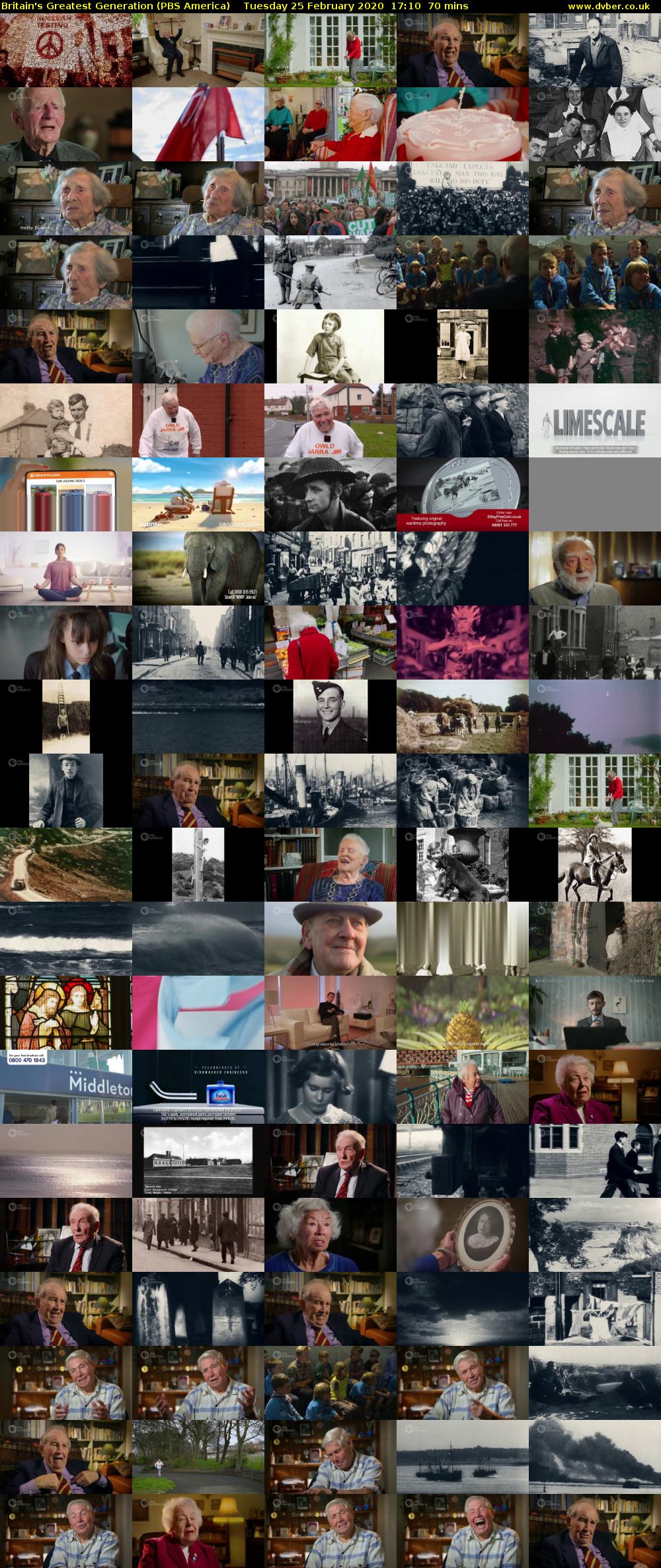 Britain's Greatest Generation (PBS America) Tuesday 25 February 2020 17:10 - 18:20
