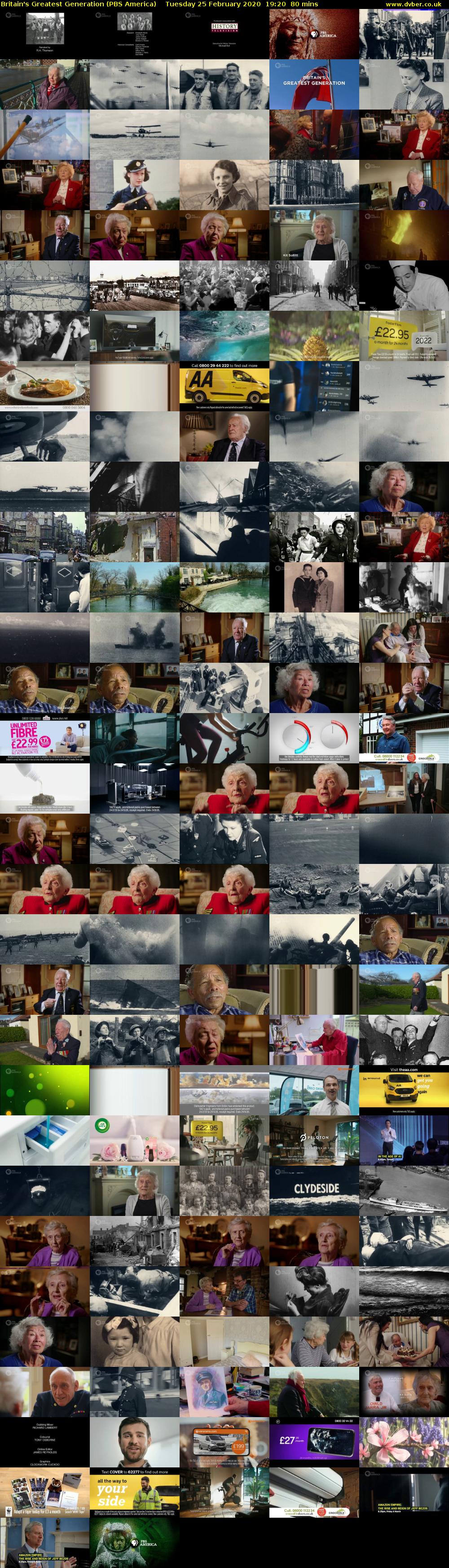 Britain's Greatest Generation (PBS America) Tuesday 25 February 2020 19:20 - 20:40