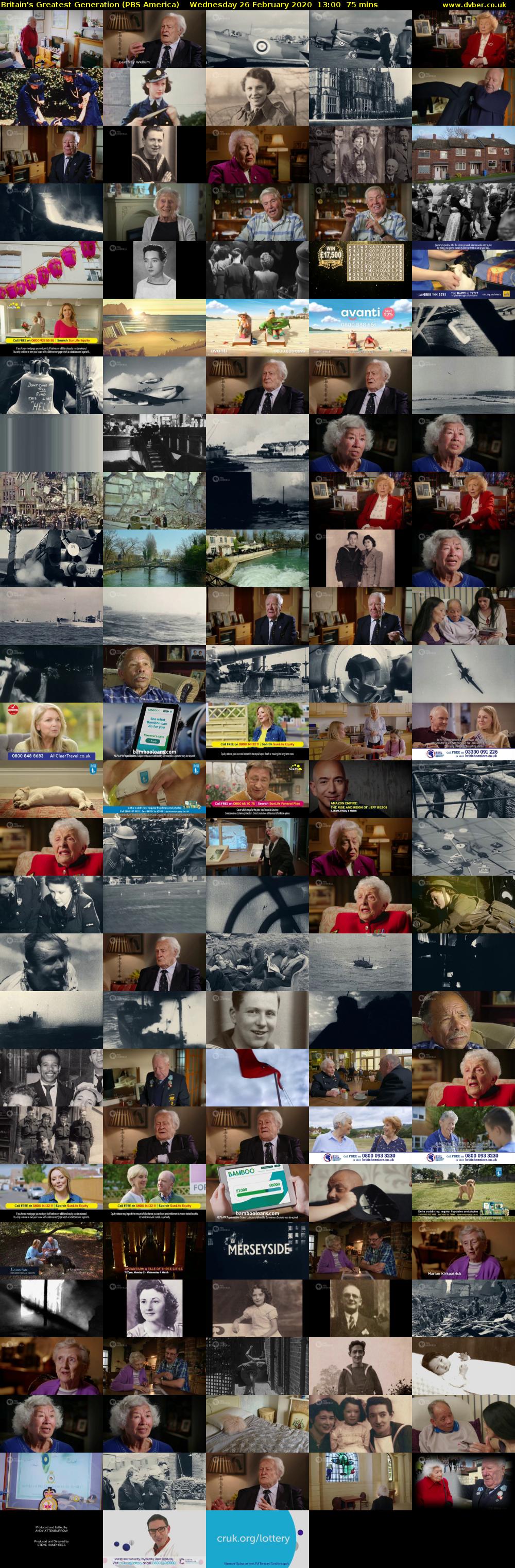 Britain's Greatest Generation (PBS America) Wednesday 26 February 2020 13:00 - 14:15