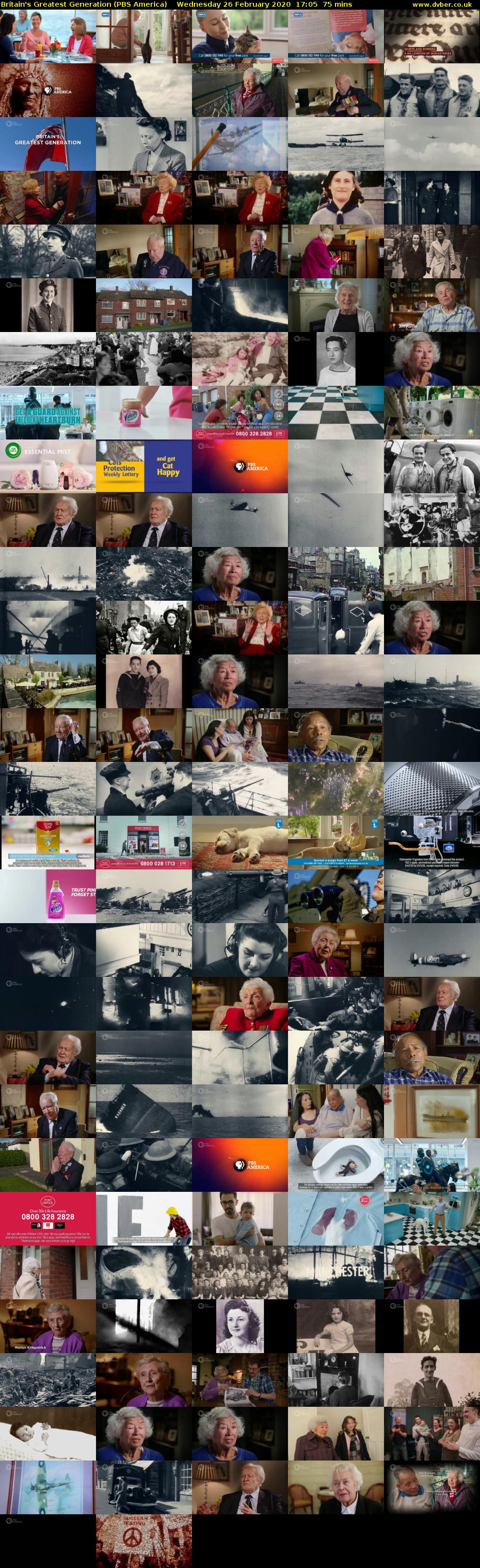 Britain's Greatest Generation (PBS America) Wednesday 26 February 2020 17:05 - 18:20